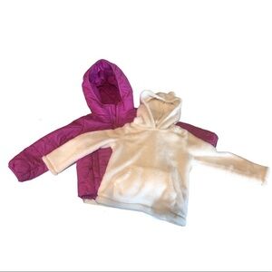 {Gap & Carter’s} 2T puffer jacket and bear ear sweater